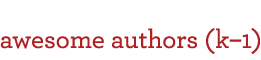 Awesome Authors (K-1)